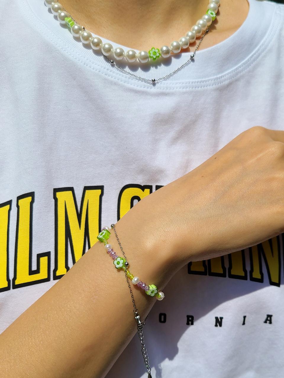 L’OMBRILLANT La Vie en Rose Bracelet Set (GREEN)