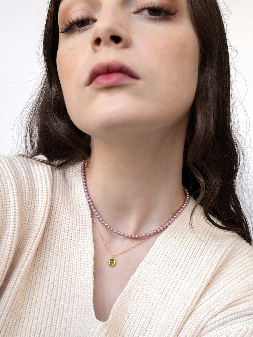 L’OMBRILLANT Rose Pearl Necklace
