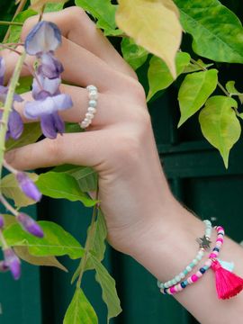 L’OMBRILLANT Vintage-inspired Pearl Sterling Silver Ring [GREEN]