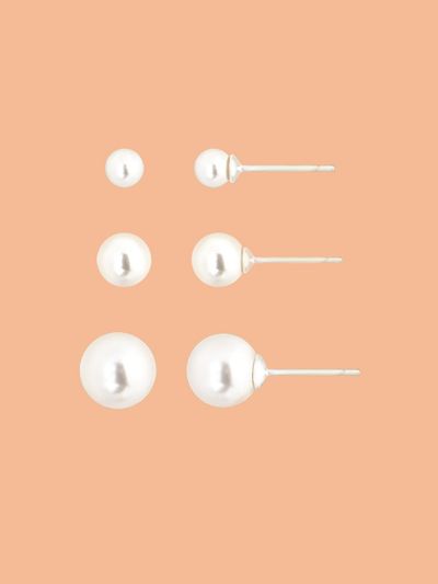 L’OMBRILLANT White Pearl Earring (3 SIZE)
