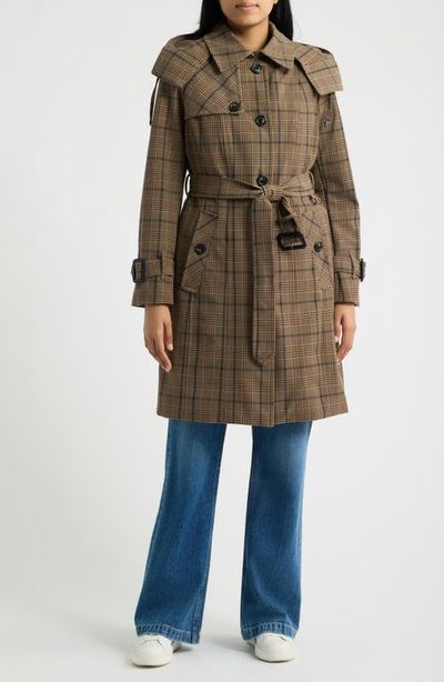 London Fog London Fog Single Breasted Trench Coat with Removable Hood
