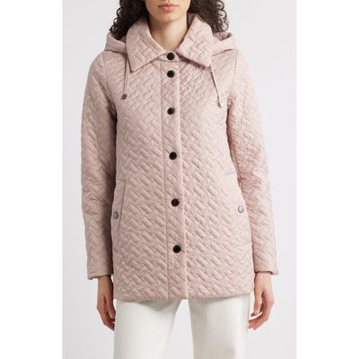 London Fog London Fog Water Resistant Quilted Jacket with Removable Hood
