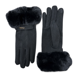 London Fog London Fog Women's Touchscreen Gloves wih Faux Fur Cuff