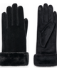 London Fog London Fog Women's Velvet Glove with Faux Fur Cuff - 1