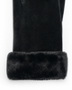 London Fog London Fog Women's Velvet Glove with Faux Fur Cuff - 3