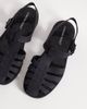 London Rebel London Rebel Abby caged flat sandals in matte black - 2