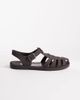 London Rebel London Rebel Abby caged flat sandals in matte chocolate-Brown - 1