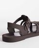 London Rebel London Rebel Abby caged flat sandals in matte chocolate-Brown - 3