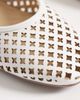 London Rebel London Rebel Alba cut out ballet flats with buckle strap in white - 3