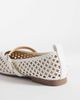 London Rebel London Rebel Alba cut out ballet flats with buckle strap in white - 4