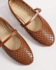 London Rebel London Rebel Alba cut out ballet flats with buckle straps in brown - 3