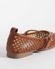 London Rebel London Rebel Alba cut out ballet flats with buckle straps in brown - 4