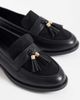 London Rebel London Rebel Amber tassel penny loafers in black - 2