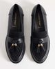 London Rebel London Rebel Amber tassel penny loafers in black - 3