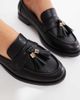 London Rebel London Rebel Amelia tassel penny loafers in black - 4