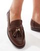 London Rebel London Rebel Amelia tassel penny loafers in brown - 4