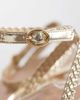 London Rebel London Rebel Anita block heeled woven sandals in gold - 4