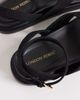 London Rebel London Rebel Anya thong sandals with ankle strap and buckle detail in black micro - 3