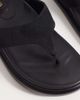 London Rebel London Rebel Anya thong sandals with ankle strap and buckle detail in black micro - 4