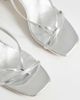 London Rebel London Rebel Aria strappy mid block heeled sandals in silver - 2