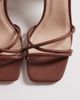 London Rebel London Rebel Ash strappy mid block heeled sandals in chocolate-Brown - 2