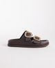 London Rebel London Rebel Astra double buckle sandals in chocolate-Brown - 1