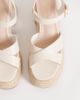 London Rebel London Rebel Aven block heel platform sandals in cream-White - 2