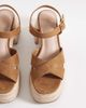 London Rebel London Rebel Aven block heel platform sandals in taupe-Neutral - 4