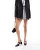 London Rebel London Rebel Camila buckle detail sling back mid heeled sandals in black - 2