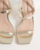 London Rebel London Rebel Cara strappy mid block heel sandals in gold - 2