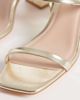 London Rebel London Rebel Cara strappy mid block heel sandals in gold - 3