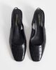 London Rebel London Rebel Clancy sling back mid heeled sandals in black croc - 2
