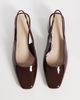 London Rebel London Rebel Clancy sling back mid heeled sandals in dark brown - 2