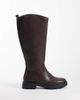 London Rebel London Rebel Clove chunky knee boots in brown - 1