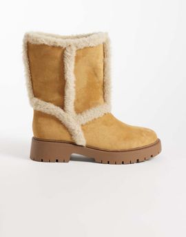 London Rebel London Rebel cozy ankle boots in chestnut-Brown
