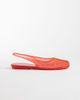 London Rebel London Rebel Dawn caged ballet flats with strap and buckle detail in red jelly-Yellow - 1