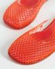 London Rebel London Rebel Dawn caged ballet flats with strap and buckle detail in red jelly-Yellow - 2