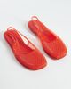 London Rebel London Rebel Dawn caged ballet flats with strap and buckle detail in red jelly-Yellow - 4