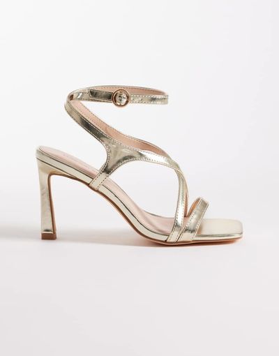 London Rebel London Rebel Elin heeled strappy sandals in gold