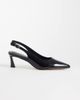 London Rebel London Rebel Eliza sling back kitten heel shoes in black - 1