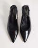 London Rebel London Rebel Eliza sling back kitten heel shoes in black - 2