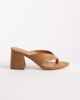 London Rebel London Rebel Elle heeled flip flop sandals in mocha-Brown - 1