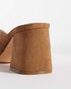 London Rebel London Rebel Elle heeled flip flop sandals in mocha-Brown - 4