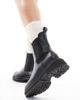 London Rebel London Rebel Emma chunky chelsea boots in black - 2