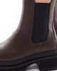 London Rebel London Rebel Emma chunky chelsea boots in chocolate-Brown - 3