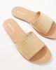 London Rebel London Rebel flat sandals with strap in gold raffia - 2