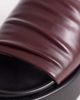 London Rebel London Rebel flatform slides in burgundy-Red - 2