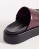 London Rebel London Rebel flatform slides in burgundy-Red - 4