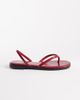 London Rebel London Rebel Florie flat sandals in burgundy-Red - 1