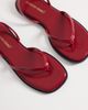 London Rebel London Rebel Florie flat sandals in burgundy-Red - 3